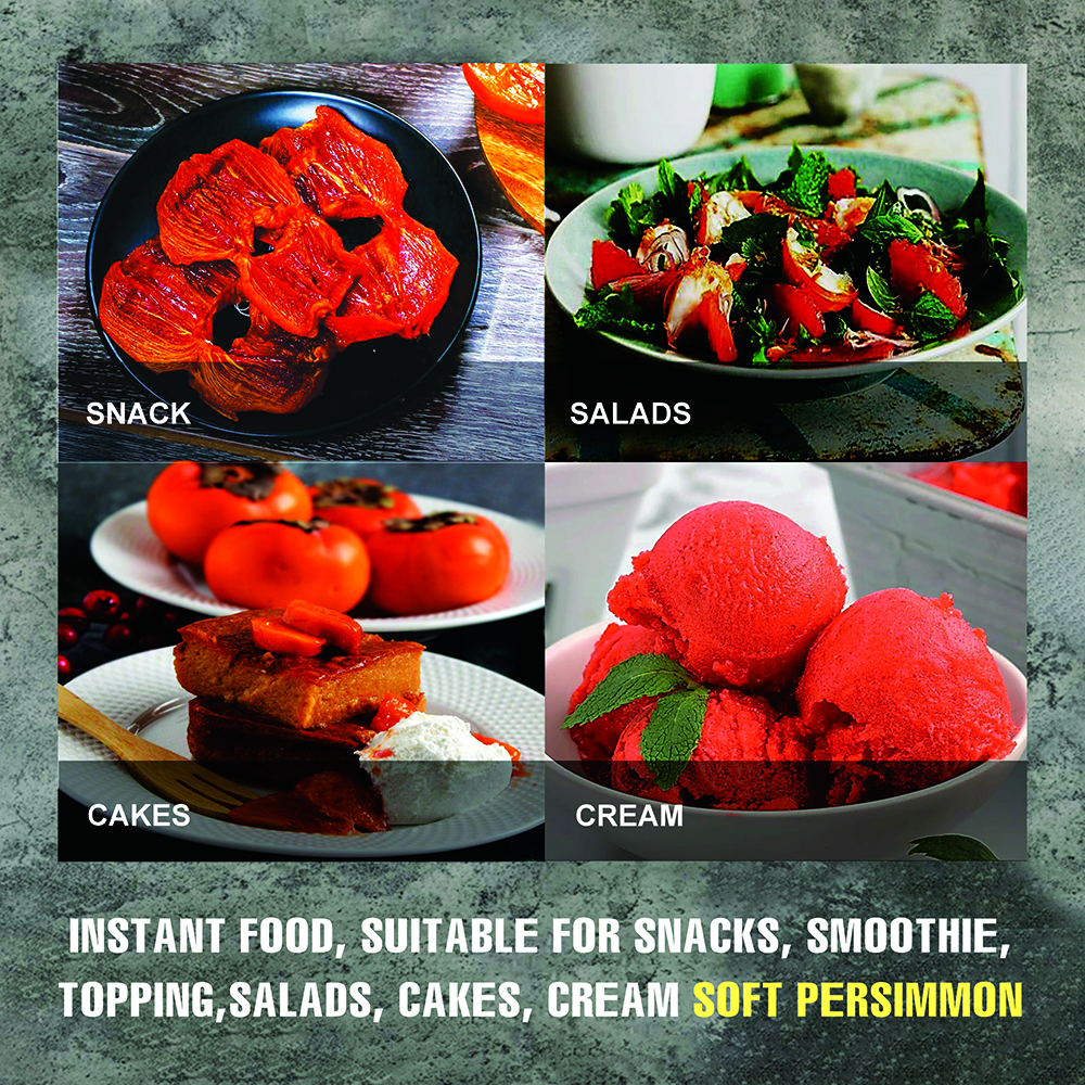 TRANDITIONAL DRIED PERSIMMON  5.29oz (150g) VIETFARMFOOD: Convection dried fruit with a little sugar, salt, natural sweetness, soft when chewed. Suitable for snack, healthy dessert for all ages