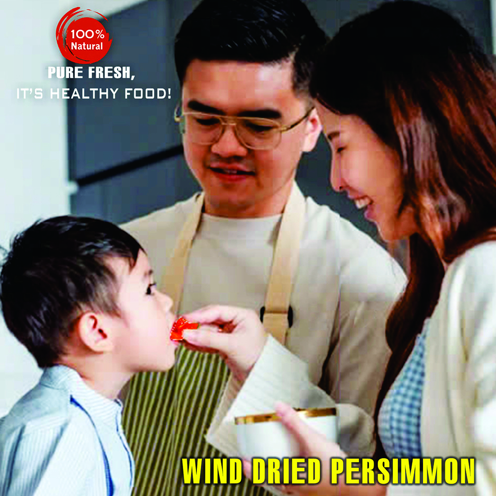 WIND DRIED PERSIMMON 5.29oz (150g) VIETFARMFOOD: Convection dried fruit with a little sugar, salt, natural sweetness, soft when chewed. Suitable for snack, healthy dessert for all ages