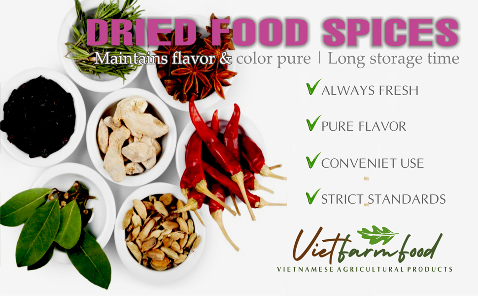 DRIED WHITE PEPPERCORNS 2.47 Oz (70g) VIETFARMFOOD: Pure, natural freeze-dried spice made from real vegetables and fruits - perfect for enhancing every meal, from cooking, baking, salad, soups, sauces 12 VIETFARMFOOD AGRICULTURAL PRODUCTS PURE FRESH HEALTHY FOOD DRIED SPICES 3 2 2 970px x