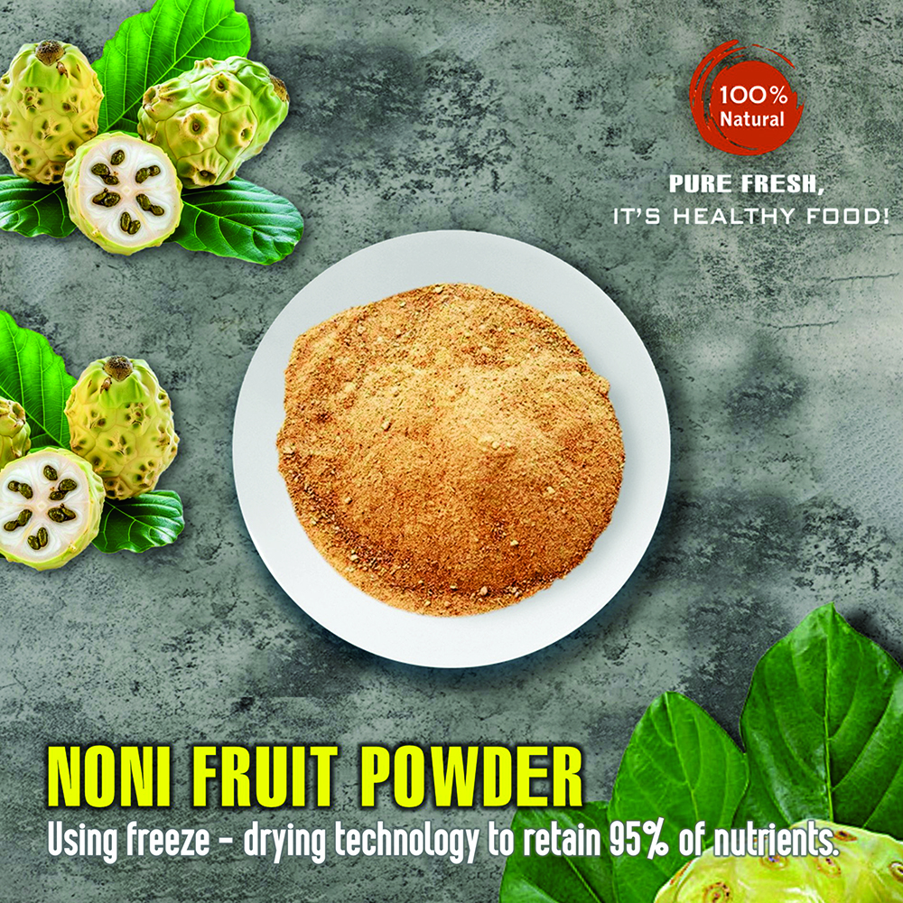 NONI FRUIT POWDER 2.47 oz (70g) VIETFARMFOOD: Pure freeze-dried fruit powder, made from real fruit with no added sugar - Perfect for daily nutrition to keep your body full of vitality.