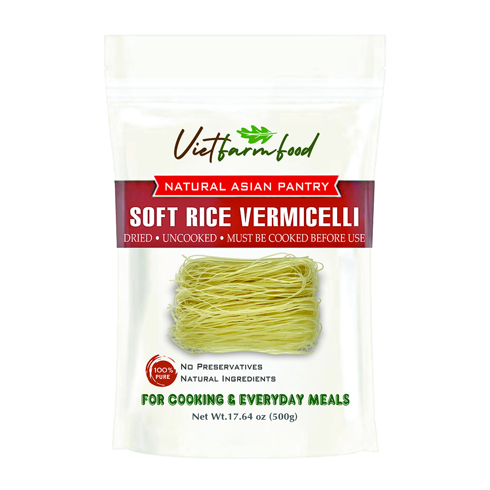 SOFT RICE VERMICELLI VIETFARMFOOD - Traditional Dried Vietnamese Rice Noodles - Soft and Tender Texture