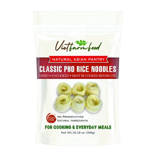 CLASSIC PHO RICE NOODLES VIETFARMFOOD - Traditional Dried Vietnamese Rice Sticks - Soft and Tender Texture 1 NATURA1 15
