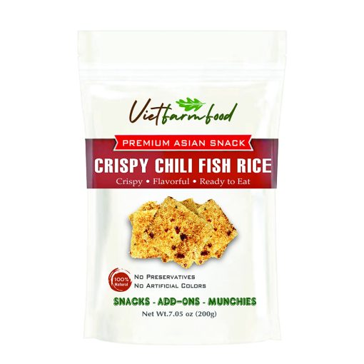 CRISPY CHILI FISH RICE VIETFARMFOOD: Savory & Spicy – Ready to Enjoy, Gourmet Snack for Parties and Daily Enjoyment 1 PREMIUM ASIAN SNACK CRISPY CHILI FISH STICKY RICE Viet Farm Food Agricultural Products 84 0938838553 1