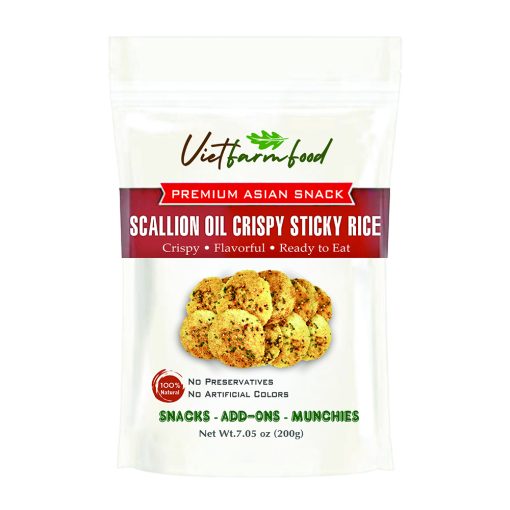 SCALLION OIL CRISPY STICKY RICE VIETFARMFOOD: Savory & Aromatic – Ready to Enjoy, Gourmet Snack for Parties and Daily Enjoyment 1 PREMIUM ASIAN SNACK SCALLION OIL CRISPY STICKY RICE Viet Farm Food Agricultural Products 84 0938838553 1