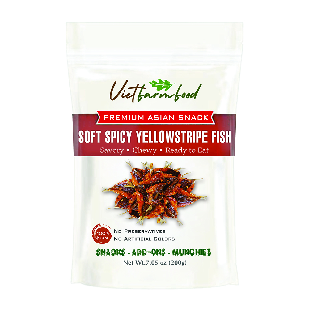 SOFT SPICY YELLOWSTRIPE FISH VIETFARMFOOD: Savory & Spicy – Ready to Enjoy, Gourmet Snack for Parties and Daily Enjoyment