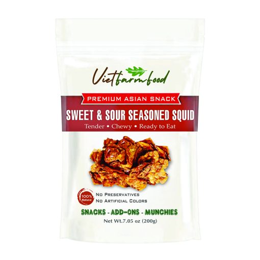 SWEET & SOUR SEASONED SQUID VIETFARMFOOD: Savory & Tangy – Ready to Enjoy, Gourmet Snack for Parties and Daily Enjoyment 1 PREMIUM ASIAN SNACK SOFT SWEET SOUR SEASONED SQUID Viet Farm Food Agricultural Products 84 0938838553 1