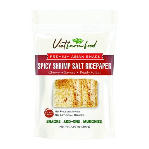 PREMIUM ASIAN SNACK SPICY SHRIMP SALT RICEPAPER Viet Farm Food Agricultural Products 84 0938838553 1