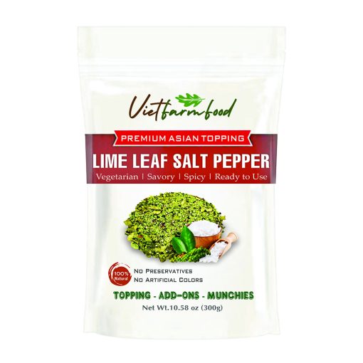LIME LEAF SALT PEPPER VIETFARMFOOD: Savory & Fragrant – Ready to Enjoy, Great for Toppings, Cooking, or Gifting 1 PREMIUM ASIAN TOPPING LIME LEAF SALT PEPPER Viet Farm Food Agricultural Products 84 0938838553 1