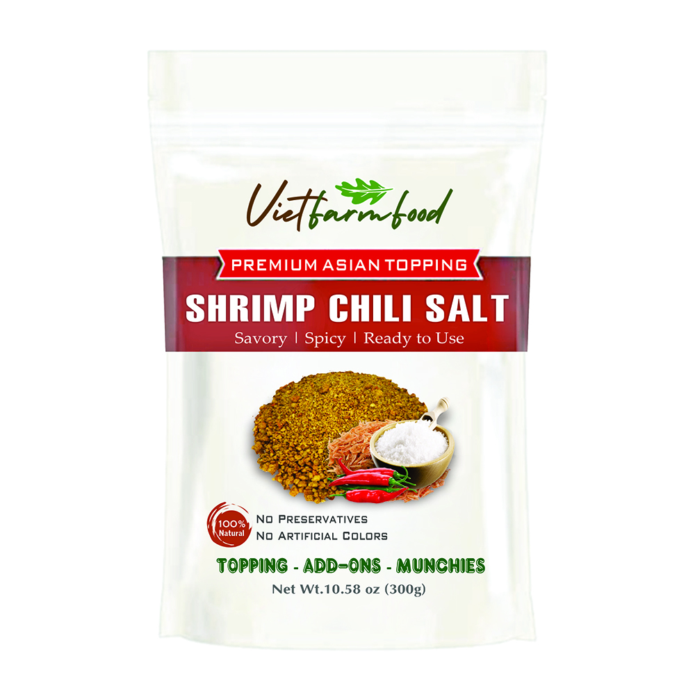 SHRIMP CHILI SALT VIETFARMFOOD: Savory & Spicy – Ready to Enjoy, Great for Toppings, Snacking or Gifting