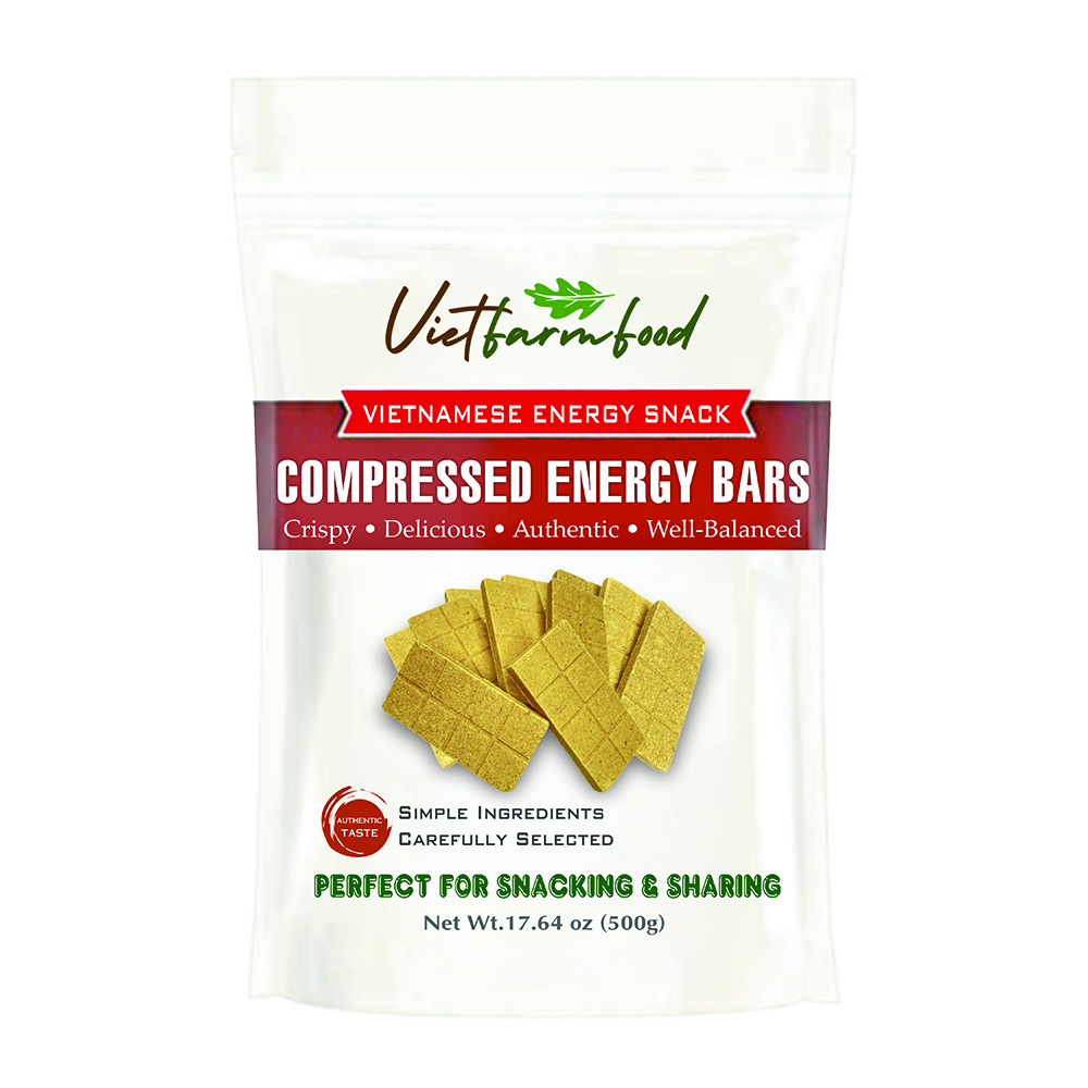 COMPRESSED ENERGY BARS 17.64 oz (500g) VIETFARMFOOD: Savory & Crunchy – Ready to Enjoy, Gourmet Snack for Parties and Daily Enjoyment
