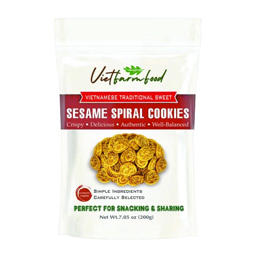 VIETNAMESE TRADITIONAL SWEET SESAME SPIRAL COOKIES Viet Farm Food Agricultural Products 84 0938838553 1